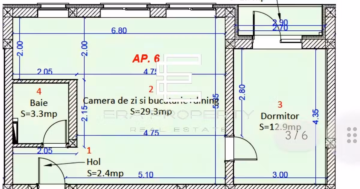 Apartament de vânzare cu 2 camere în Șelimbăr