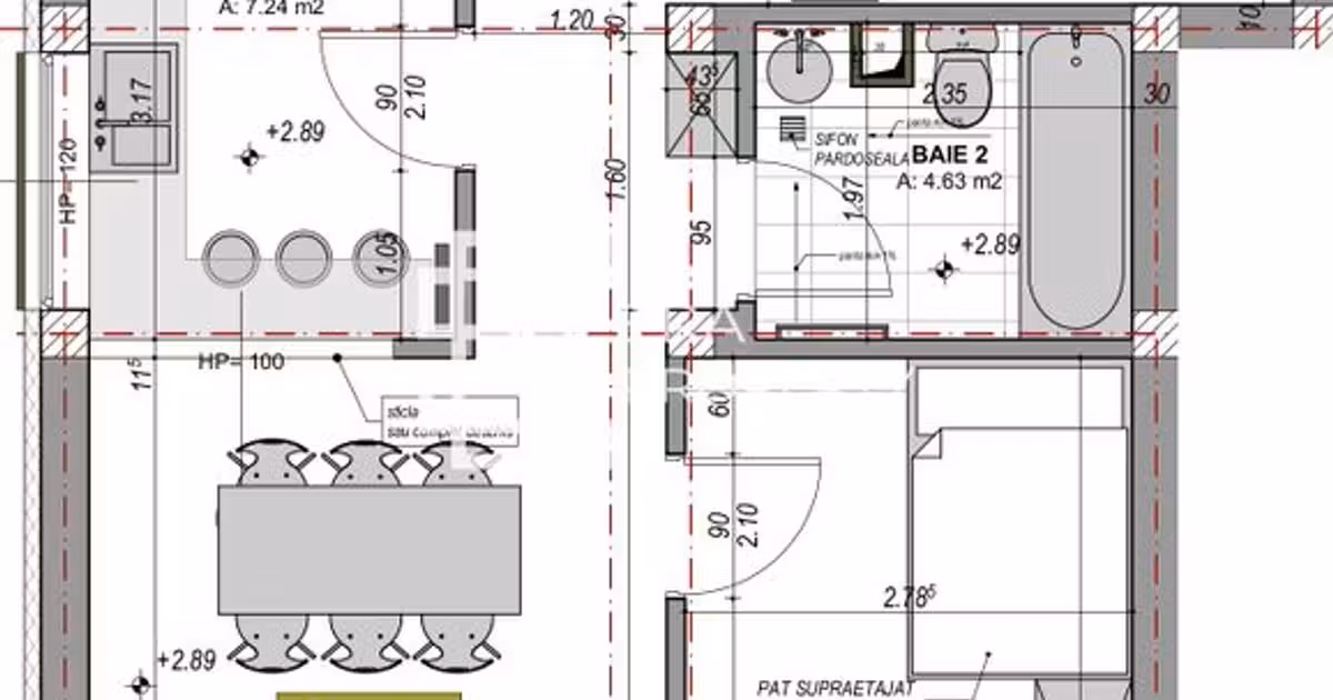 Apartament de vânzare cu 3 camere în Cristian