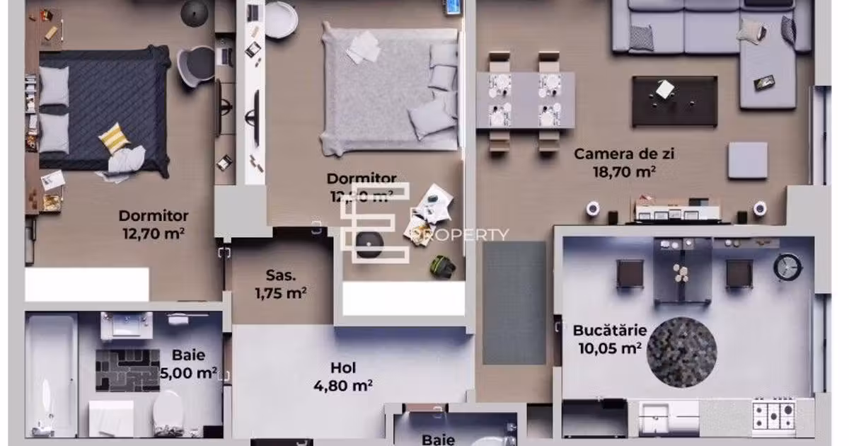 Apartament de vânzare cu 3 camere în zona Industrial Vest, Sibiu