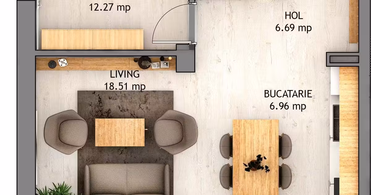 Apartament de vânzare cu 2 camere în Șelimbăr