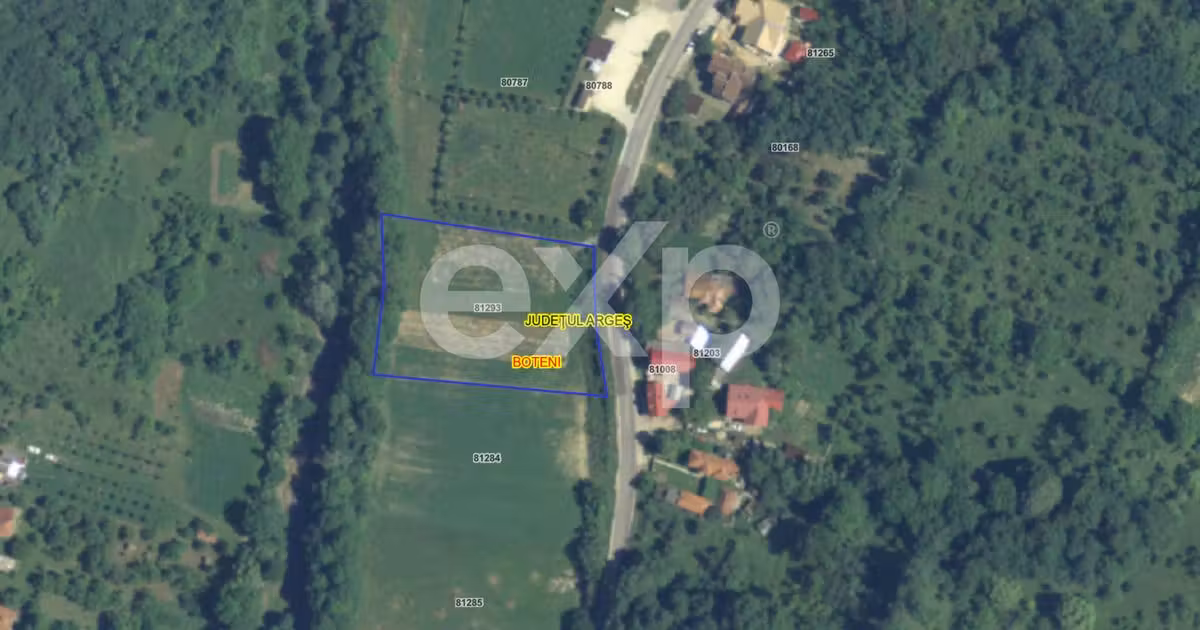 Teren Construcții intravilan de vânzare de 3565 mp, în Boteni
