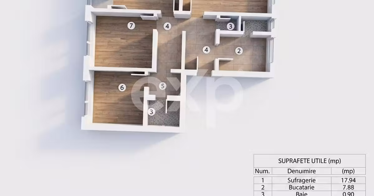 Apartament de vânzare cu 4 camere, mobilat în zona Nord, Pitești