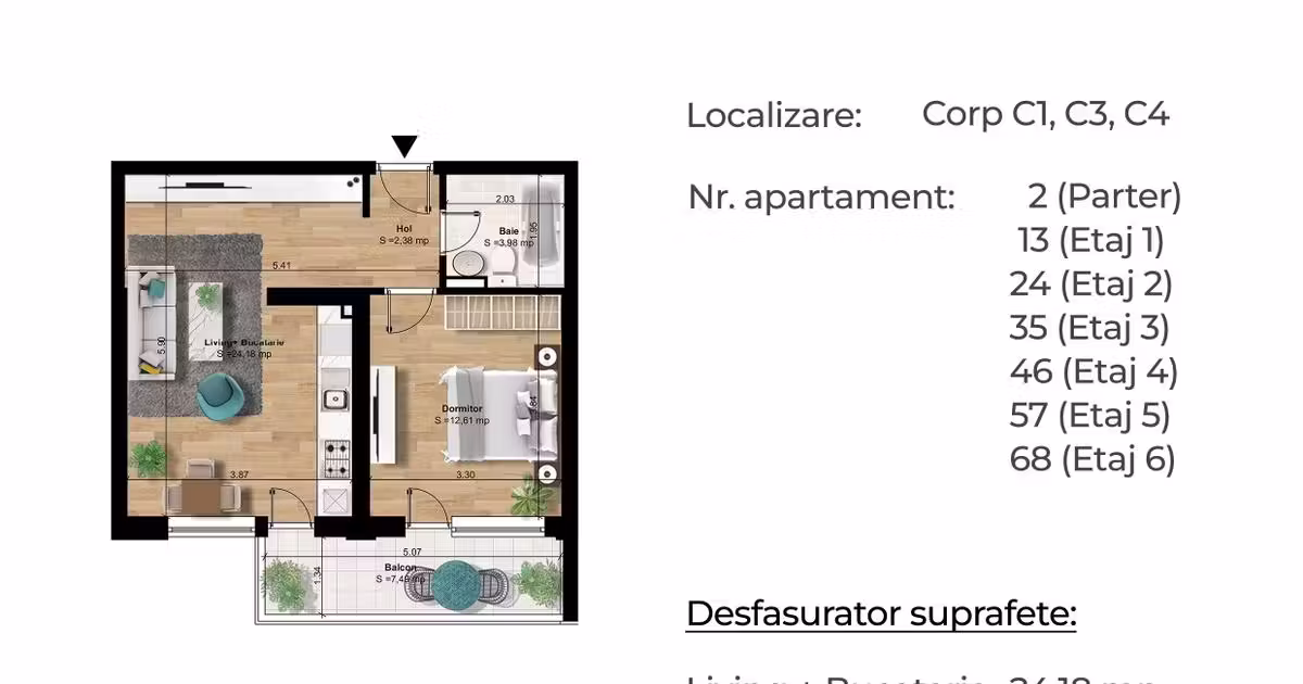 Apartament de vânzare cu 2 camere în zona Berceni, Sector 4
