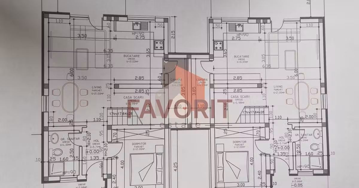 Duplex de vânzare cu 4 camere în Moșnița Nouă