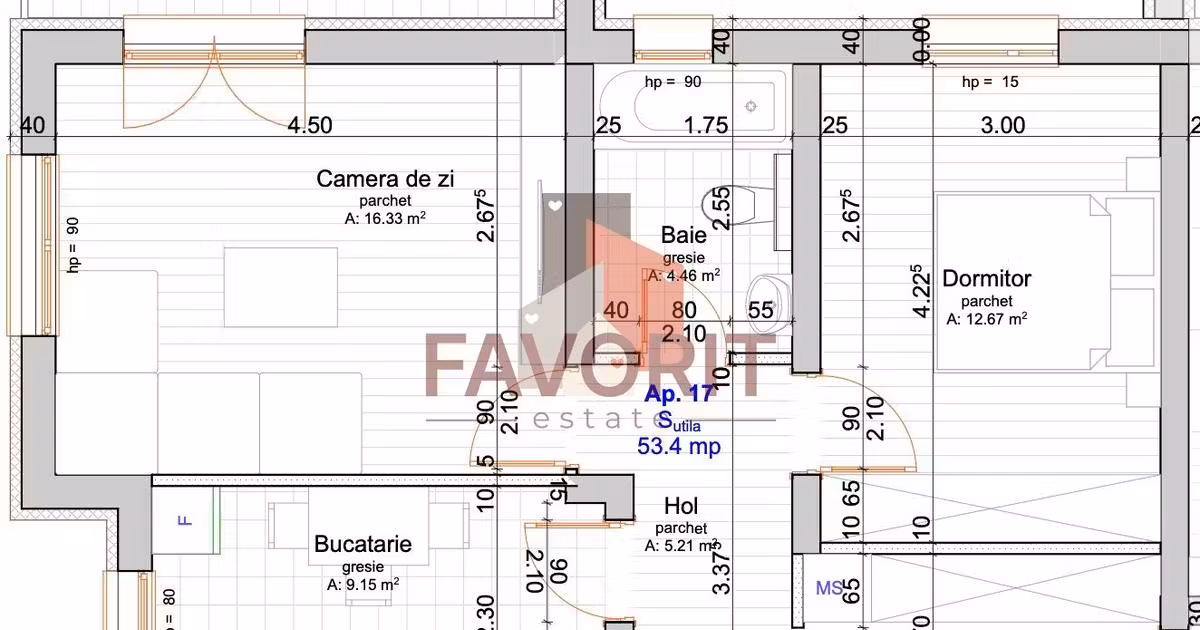 Apartament de vânzare cu 2 camere în Giroc