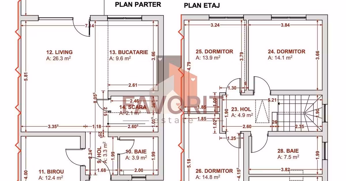 Duplex de vânzare cu 5 camere, mobilat în Giroc
