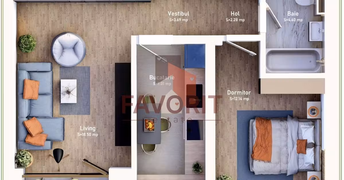 Apartament de vânzare cu 2 camere în zona Torontalului, Timișoara