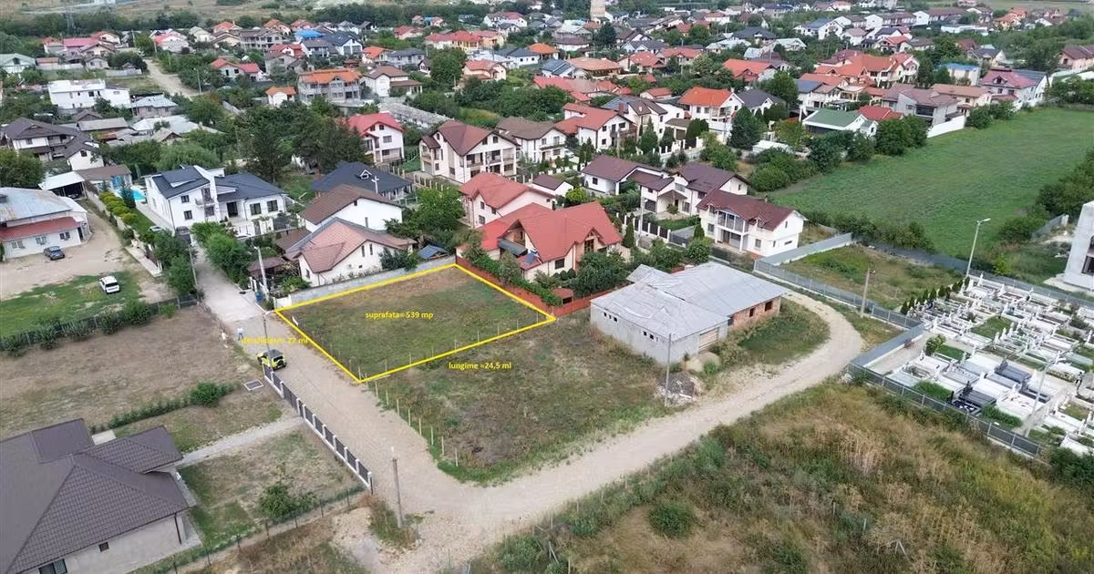 Teren Construcții intravilan de vânzare de 539 mp, în zona Obor, Focșani