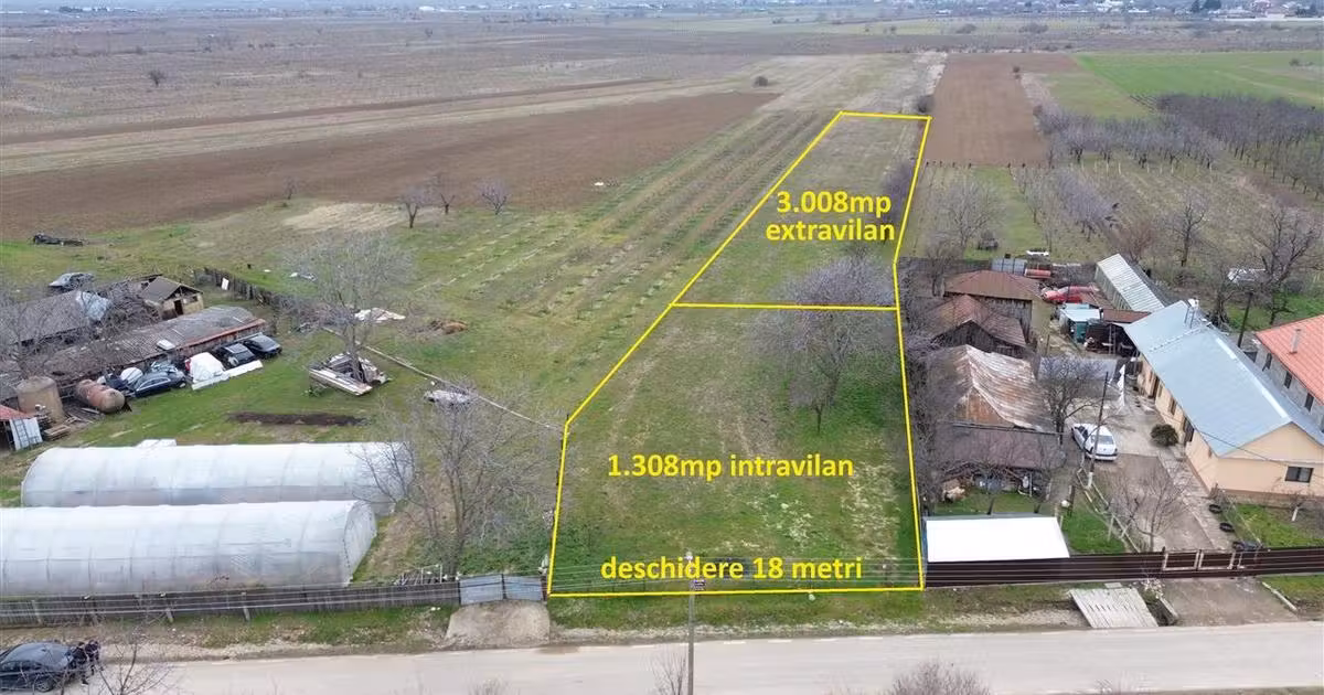 Teren Construcții intravilan de vânzare de 4316 mp, în Urechești