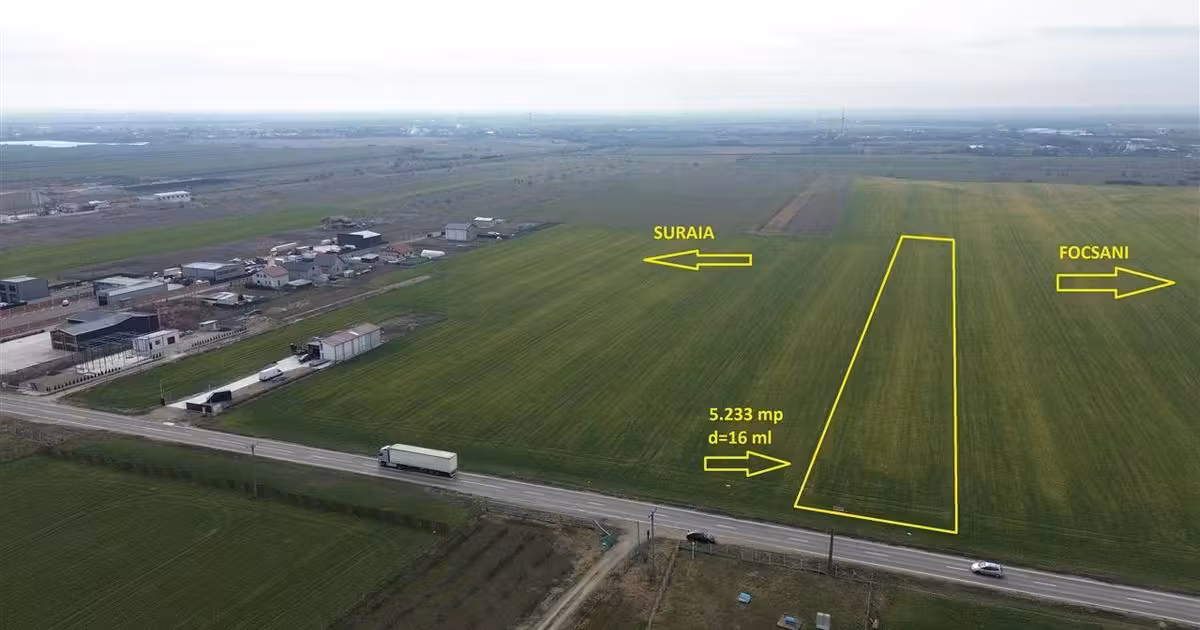 Teren Construcții intravilan de vânzare de 5233 mp, în zona Est, Focșani