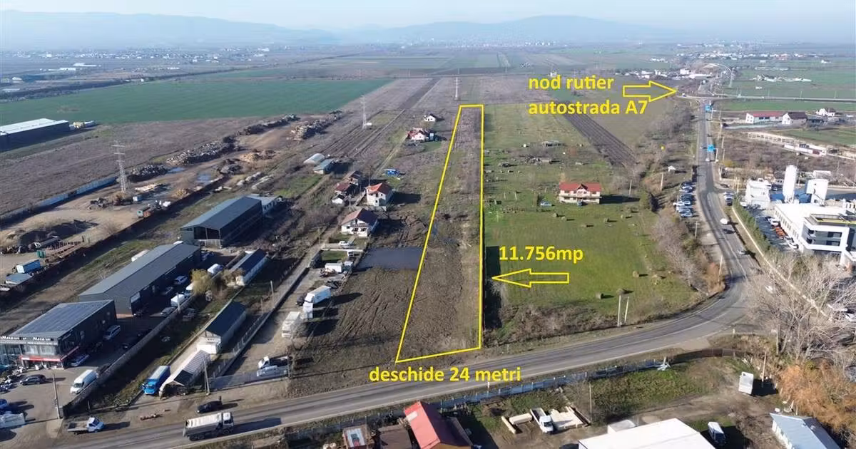 Teren Construcții extravilan de vânzare de 11756 mp, în zona Vest, Focșani