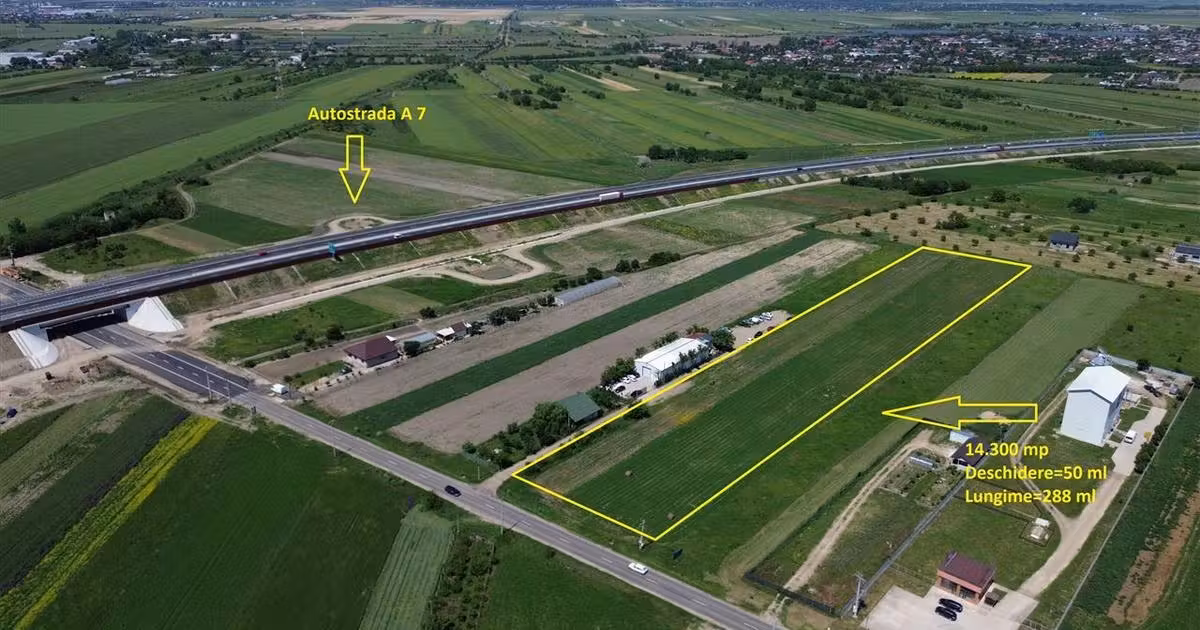 Teren Construcții intravilan de vânzare de 14300 mp, în zona Exterior Est, Focșani