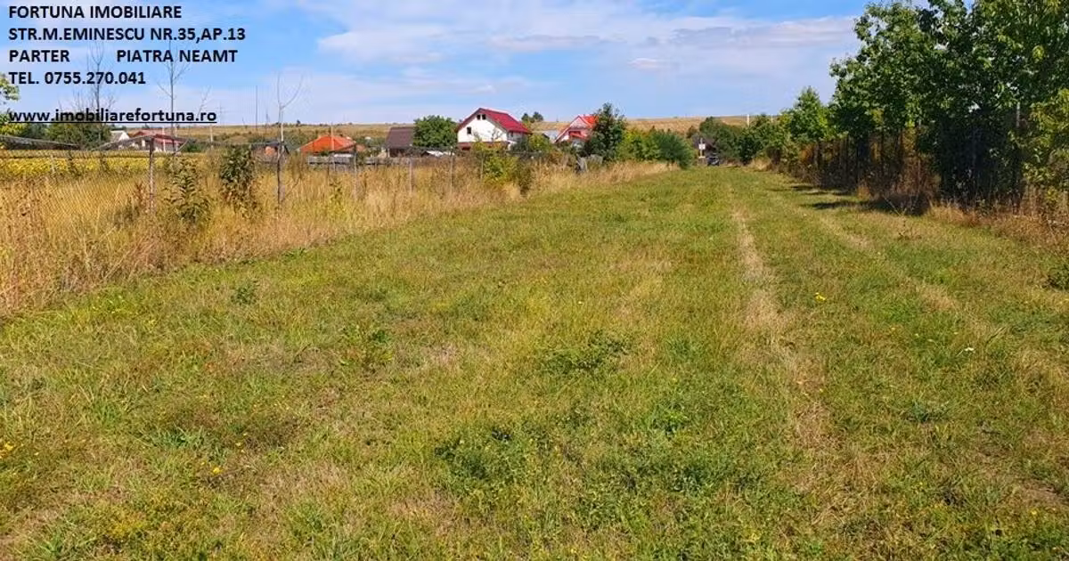 Teren Construcții intravilan de vânzare de 4500 mp, în zona Exterior Nord, Piatra-Neamț