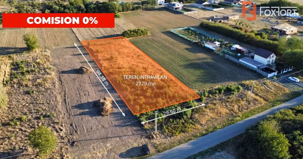 Teren Construcții intravilan de vânzare de 2779 mp, în Parța