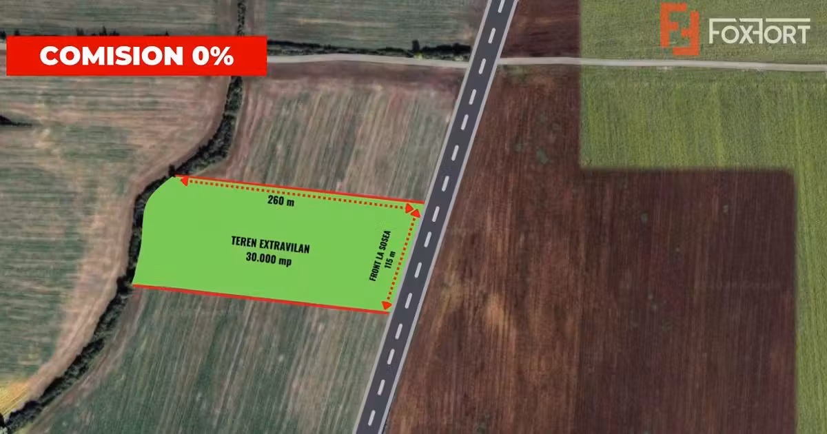 Teren agricol extravilan de vânzare de 30000 mp, în Săcălaz