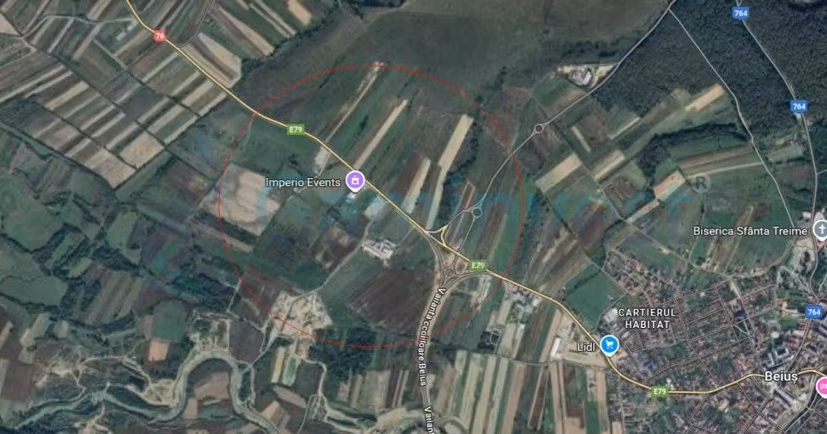 Teren Construcții extravilan de vânzare de 9715 mp, în Beiuș