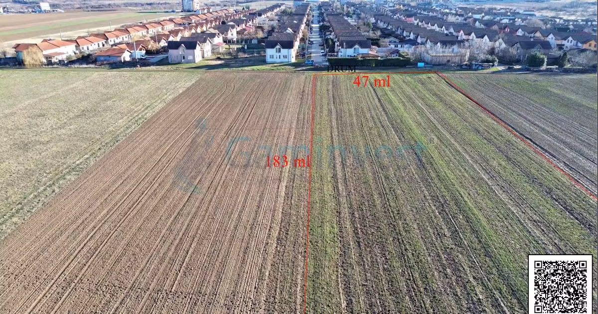 Teren Construcții intravilan de vânzare de 8632 mp, în Paleu