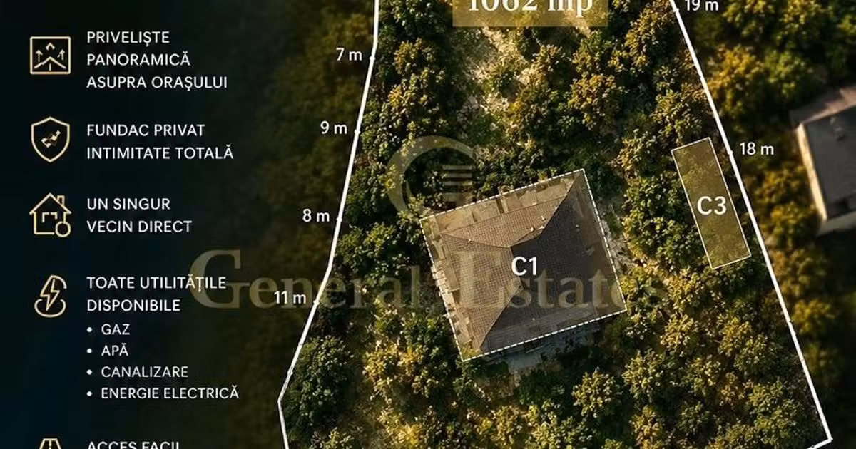 Teren Construcții intravilan de vânzare de 1062 mp, în zona Copou, Iași