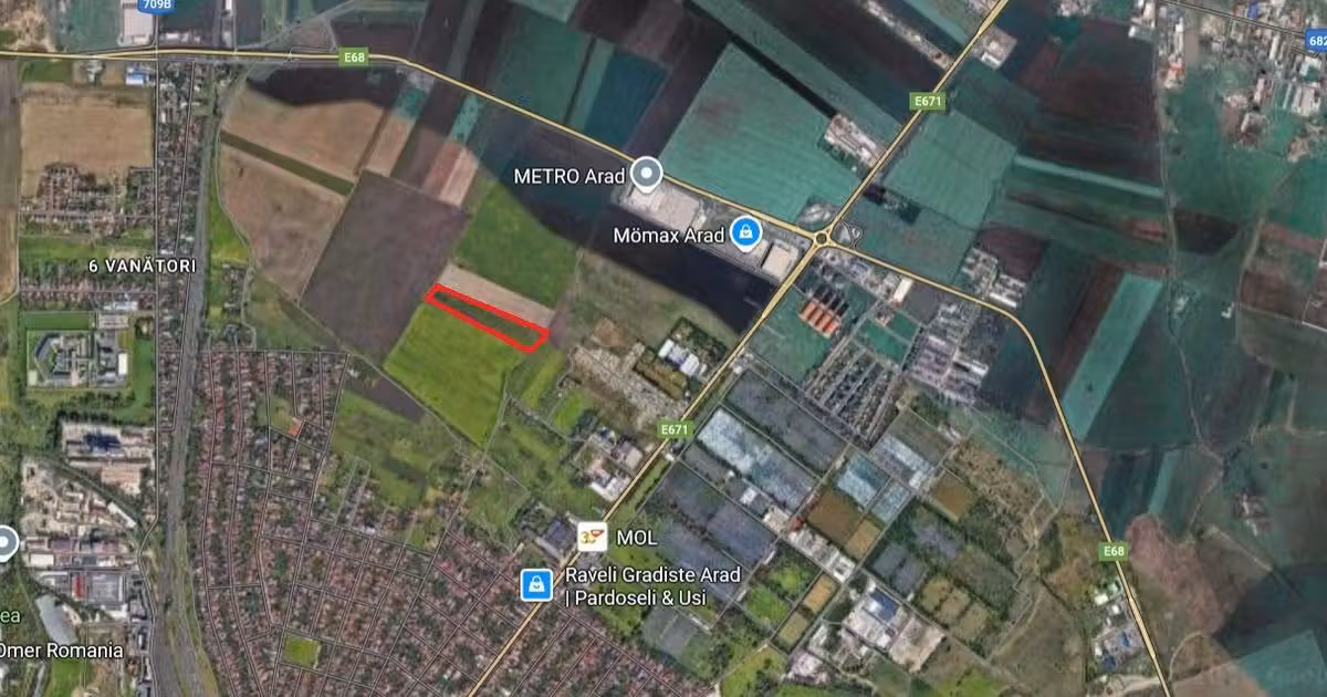 Teren Construcții intravilan de vânzare de 32900 mp, în zona Grădiște, Arad