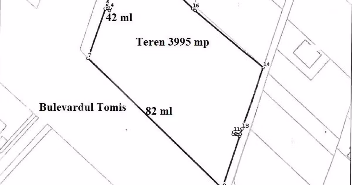 Teren Construcții intravilan de vânzare de 3995 mp, în zona Tomis Plus, Constanța