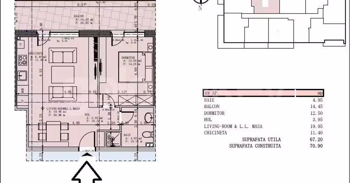 Apartament de vânzare cu 2 camere, mobilat în Mamaia