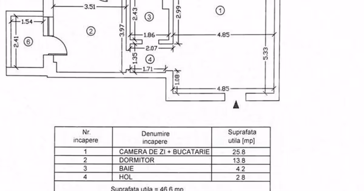 Apartament de vânzare cu 2 camere în Mamaia
