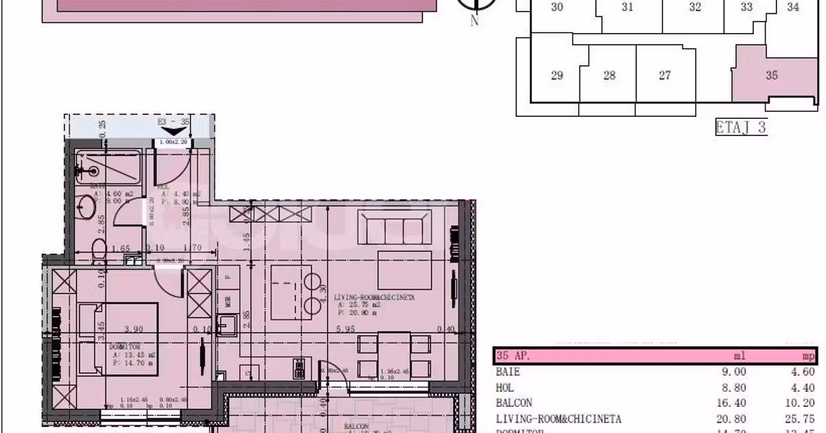 Apartament de vânzare cu 2 camere, mobilat în Mamaia