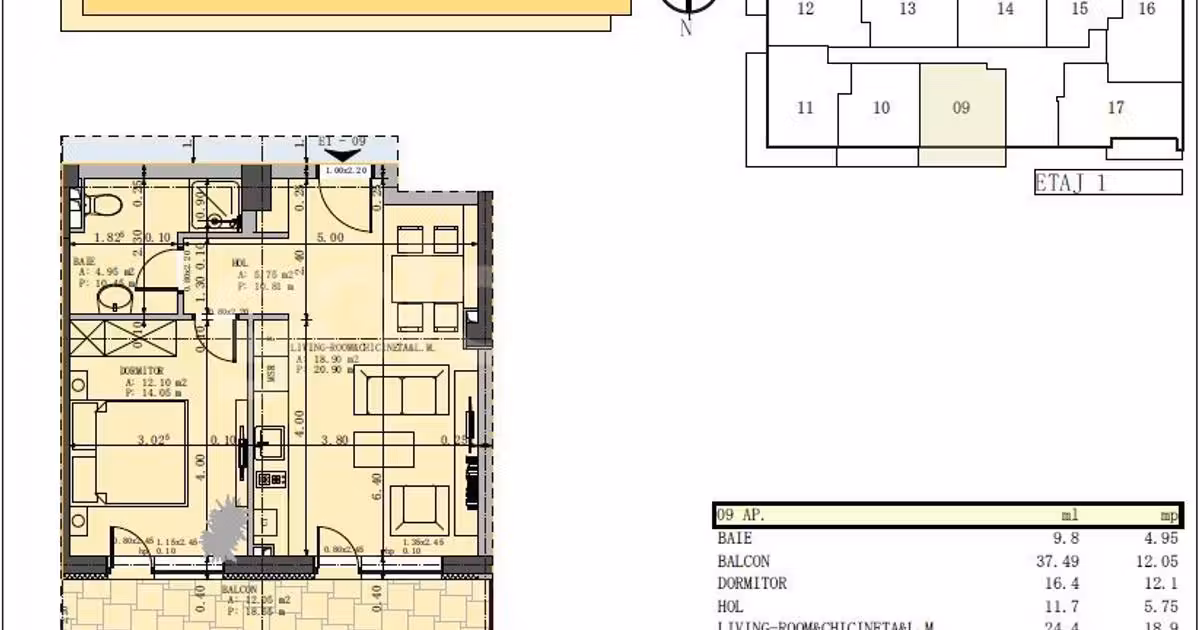 Apartament de vânzare cu 2 camere, mobilat în Mamaia