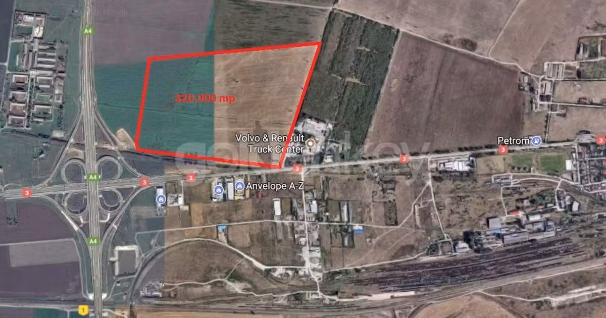 Teren Construcții extravilan de vânzare de 320000 mp, în zona Brătianu, Constanța