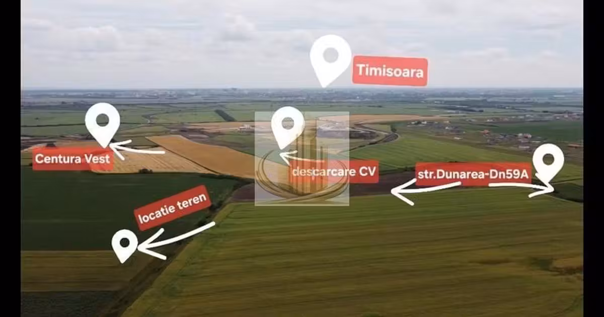 Teren agricol extravilan de vânzare de 10000 mp, în Săcălaz