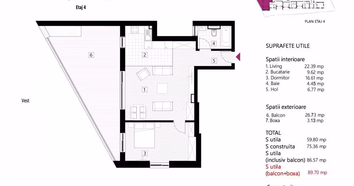 Apartament de vânzare cu 2 camere în zona Eminescu, Sector 2