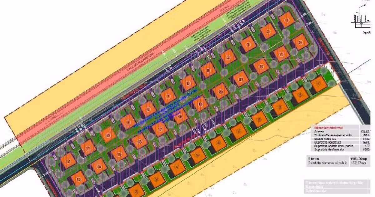 Teren Construcții intravilan de vânzare de 400 mp, în Domnești