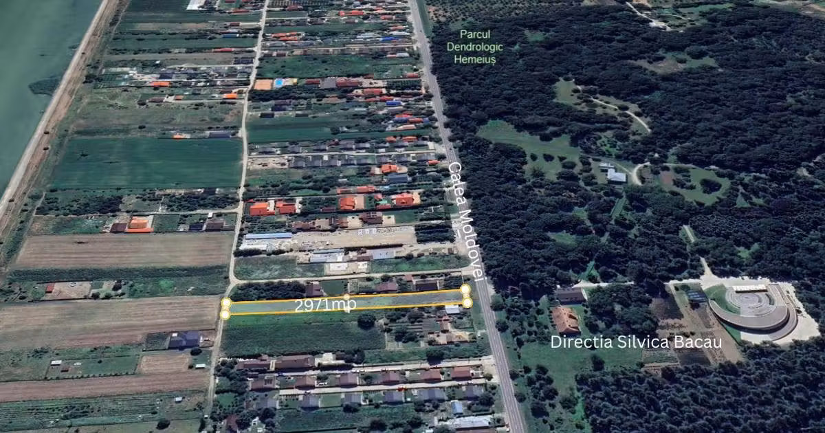 Teren Construcții intravilan de vânzare de 2971 mp, în Hemeiuș