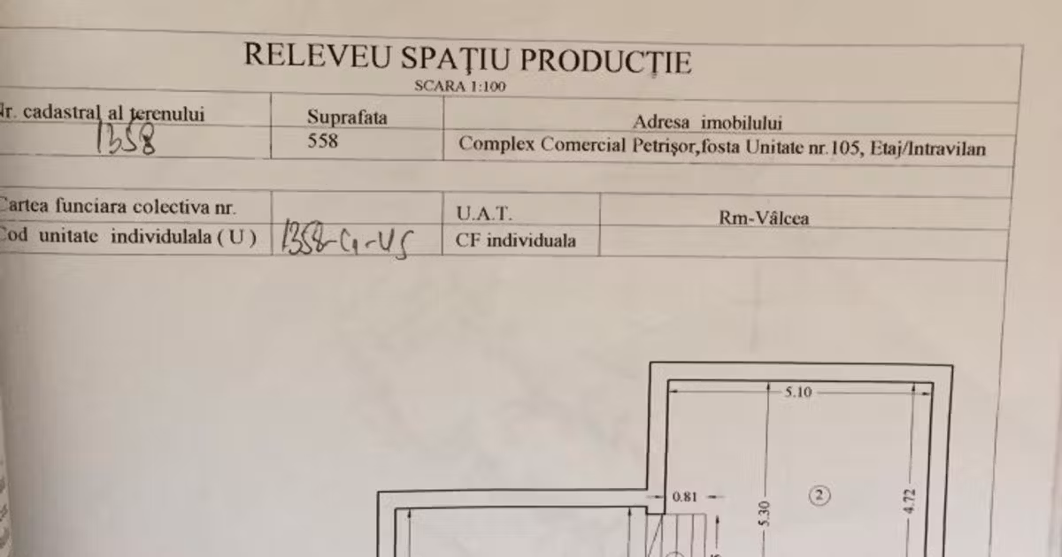 Spațiu comercial de vânzare 50 mp în zona Petrișor, Râmnicu Vâlcea